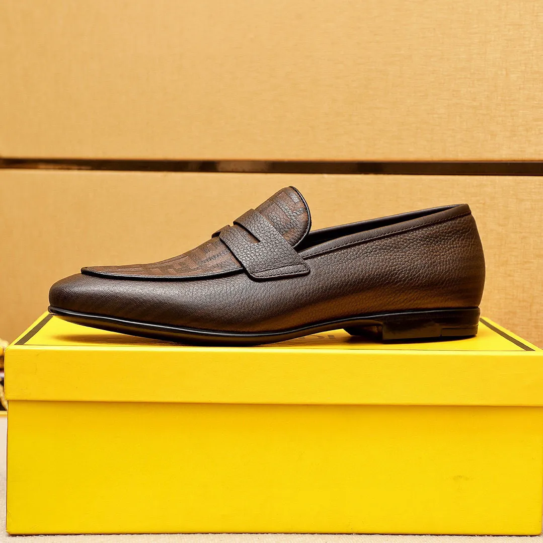 Men's shoes 💰442 💐 Product trademark: FENDI [Fendi] casual leather shoes Regular size: 38-44 (45🉑️customized) Product materials: Selected imported first-layer calfskin upper, imported cowhide leather lining. Strong three-dimensional visual effect, rubber outsole Color: 1⃣️color optional